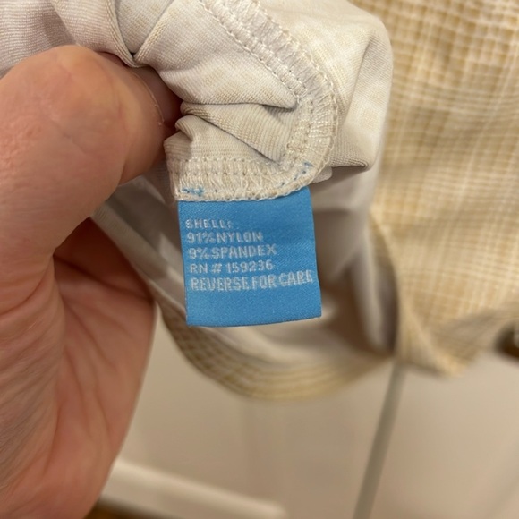 J. McLaughlin Calla Dress in Mini Mod Matrix Tan White Size Medium - Picture 7 of 8